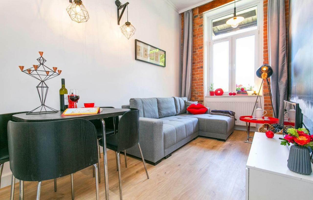 Berg Apartament Red Obok Starego Miasta Gdaňsk Exteriér fotografie