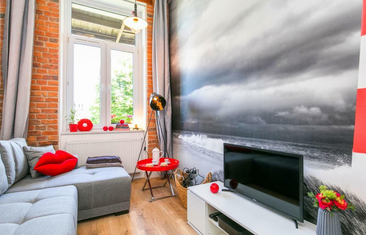 Berg Apartament Red Obok Starego Miasta Gdaňsk Exteriér fotografie